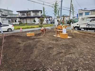 外観：地鎮祭を執り行いました