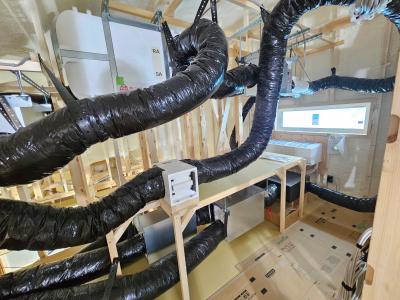 【Ｔ様邸】構造見学会を開催しました！空調・階段も施工完了