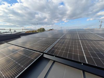 外観：太陽光パネル工事が完了しました。